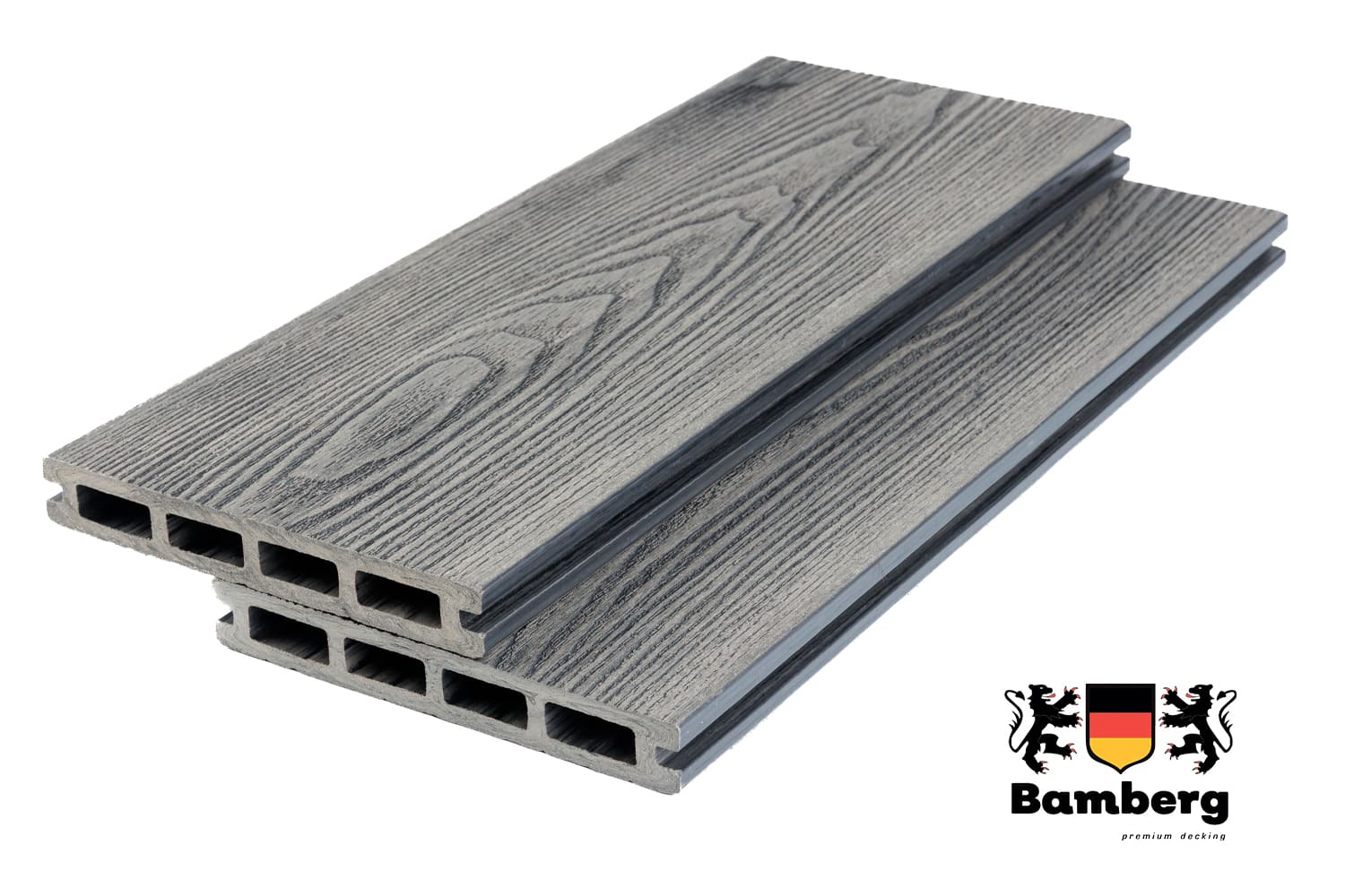 Террасная доска Bamberg Square 3D Natural, English Barnwood — Black Deck